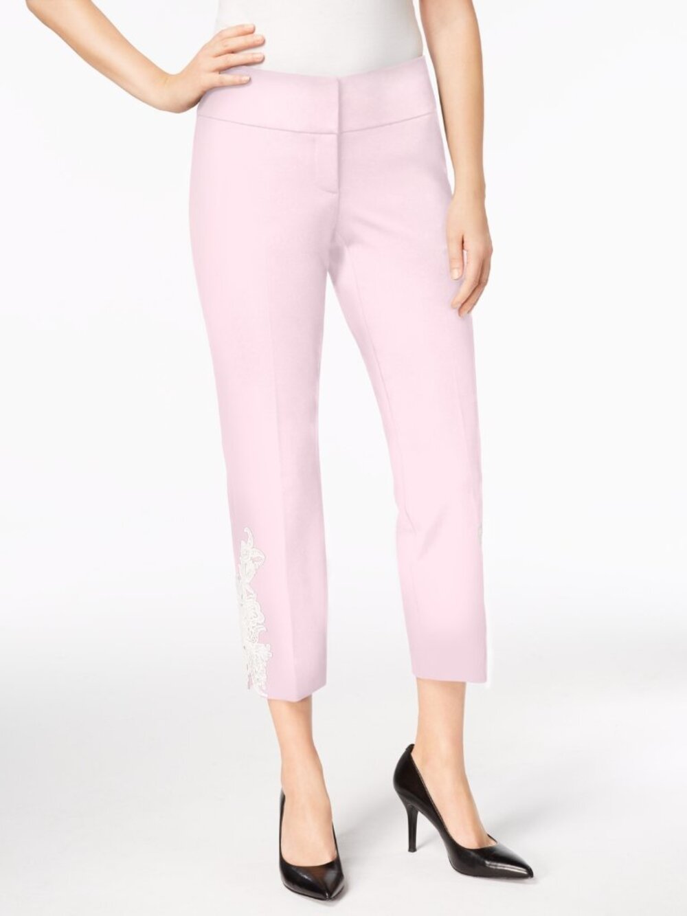 Alfani Womens Applique Ankle Pants